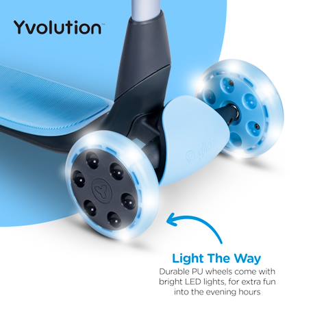 Trottinette pliable éclairage LED dans les roues Bleu 4 - vertbaudet enfant 