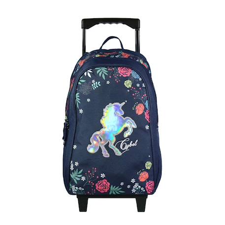 Sac à dos à roulettes cybel cheval licorne Bleu 1 - vertbaudet enfant 