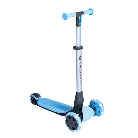 Trottinette pliable éclairage LED dans les roues Bleu 1 - vertbaudet enfant 