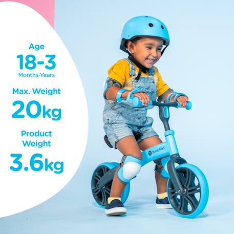 Draisienne d'apprentissage évolutive junior Bleu+Vert+Vert 1 5 - vertbaudet enfant 