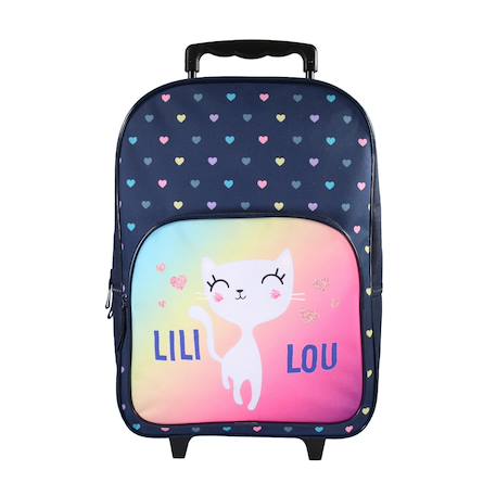Sac à dos à roulettes lili lou Bleu 1 - vertbaudet enfant 