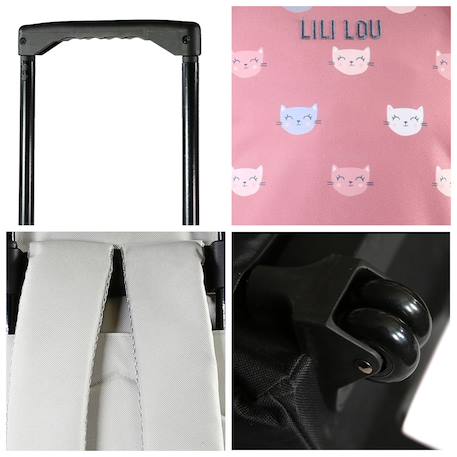 Sac à dos à roulettes lili lou Gris 5 - vertbaudet enfant 