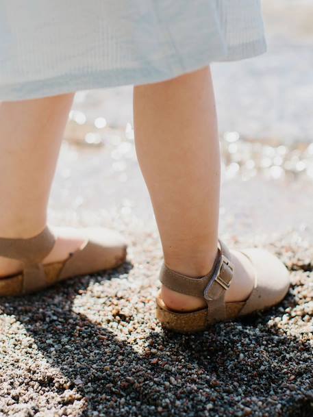 Sandales astrid enfant en cuir vegan Beige+Green+Light brown+Mustard+Purple+Red 6 - vertbaudet enfant 