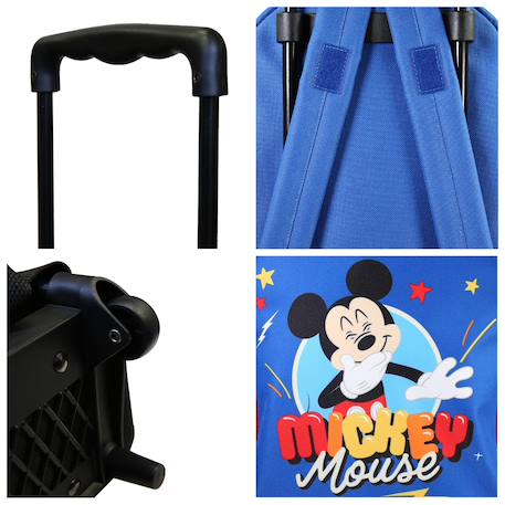 Sac à dos à roulettes mickey Bleu 5 - vertbaudet enfant 