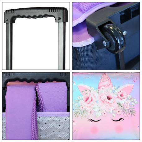 Cartable à roulettes  phileas licorne Violet 6 - vertbaudet enfant 