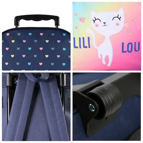 Sac à dos à roulettes lili lou Bleu 5 - vertbaudet enfant 