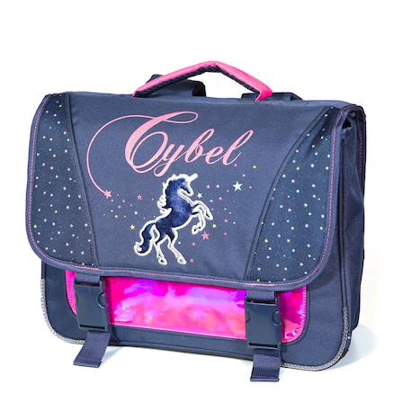 Cartable cybel cheval / licorne Bleu 4 - vertbaudet enfant 