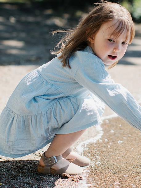 Sandales astrid enfant en cuir vegan Beige+Green+Light brown+Mustard+Purple+Red 5 - vertbaudet enfant 