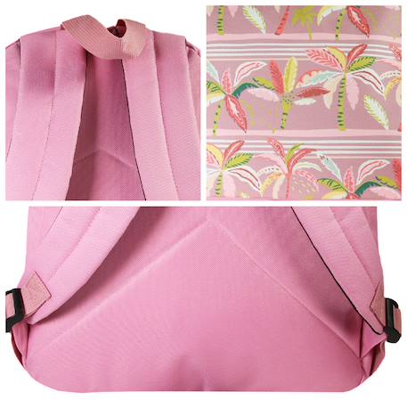 Sac à dos scolaire palmiers offshore Rose 5 - vertbaudet enfant 
