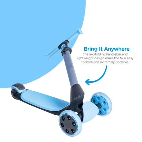 Trottinette pliable éclairage LED dans les roues Bleu 5 - vertbaudet enfant 
