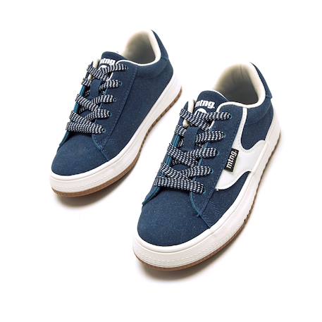 Sneakers garçon synthétique lacets Blue+Noir 2 - vertbaudet enfant 
