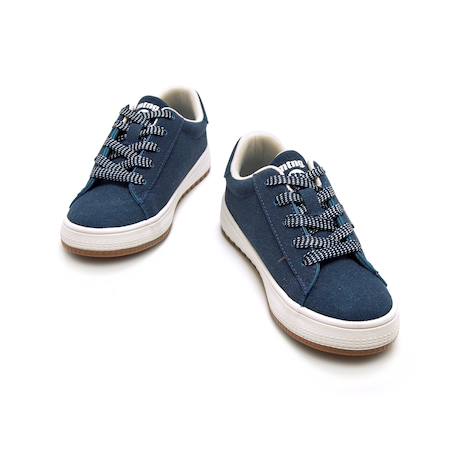 Sneakers garçon synthétique lacets Blue+Noir 4 - vertbaudet enfant 