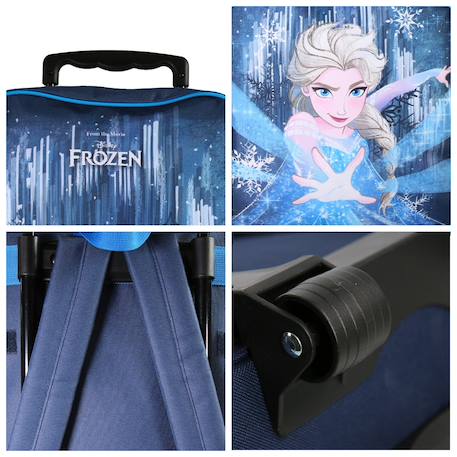 Sac à dos à roulettes la reine des neiges Bleu 5 - vertbaudet enfant 