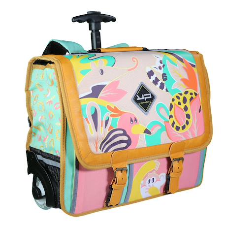 Cartable scolaire à roulettes jungle Multicolore 2 - vertbaudet enfant 
