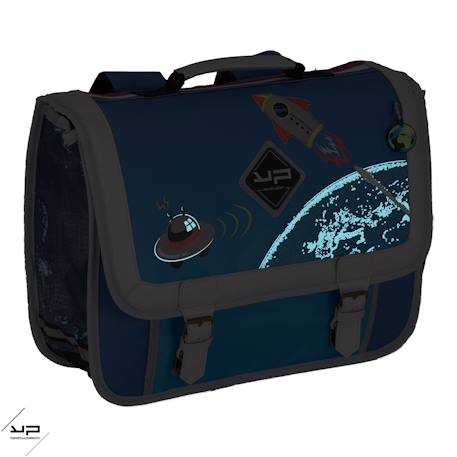Cartable scolaire 38cm recyclé objectif lune Bleu 4 - vertbaudet enfant 