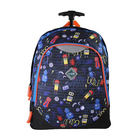 Sac à dos à roulettes primaire robot Noir 1 - vertbaudet enfant 
