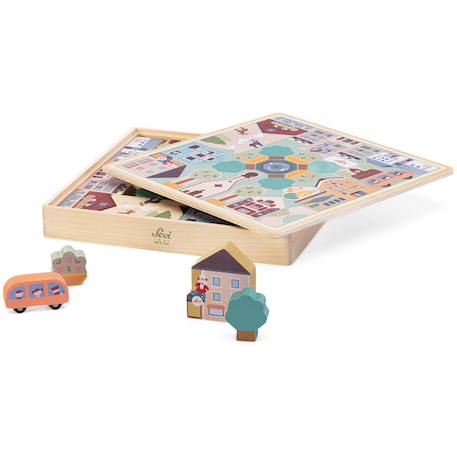 Puzzle à jouer village des alpes Beige 3 - vertbaudet enfant 