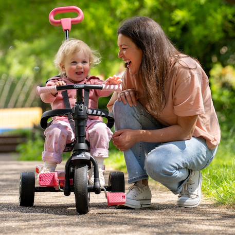 Tricycle  évolutif 4 en 1 dino métal Noir - rose 3 - vertbaudet enfant 