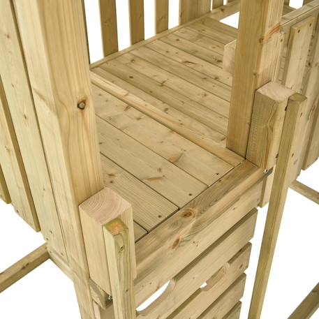 Aire de jeux tour et toboggan kingswood bois fsc® Marron - vert 4 - vertbaudet enfant 