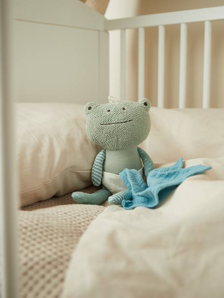 Peluche souris avec doudou, crocheté - 33 cm Grenouille+Lion 4 - vertbaudet enfant 