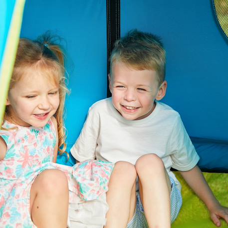 Balançoire tente ovni métal h190-250cm Bleu - noir 4 - vertbaudet enfant 