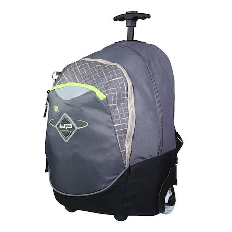 Sac à dos à roulettes recyclé comète Gris 1 - vertbaudet enfant 