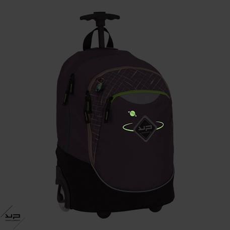 Sac à dos à roulettes recyclé comète Gris 3 - vertbaudet enfant 