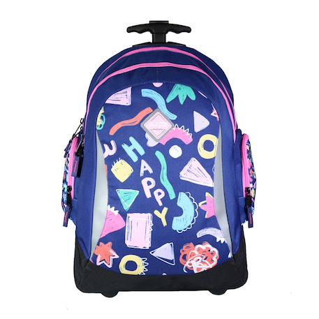 Sac à dos scolaire à roulettes doodle Multicolore 1 - vertbaudet enfant 