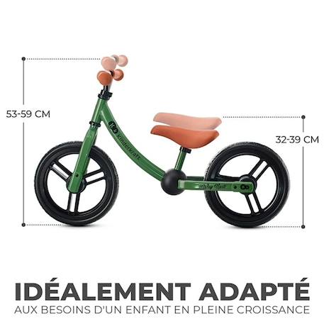Draisienne enfant sans pédale dès 3 ans – guidon et selle réglables – modèle 2way next Bleu+Menthe+Noir+Rose+Vert 28 - vertbaudet enfant 