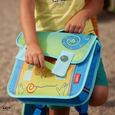 Cartable maternelle 32 cm recyclé caméléon Vert 2 - vertbaudet enfant 