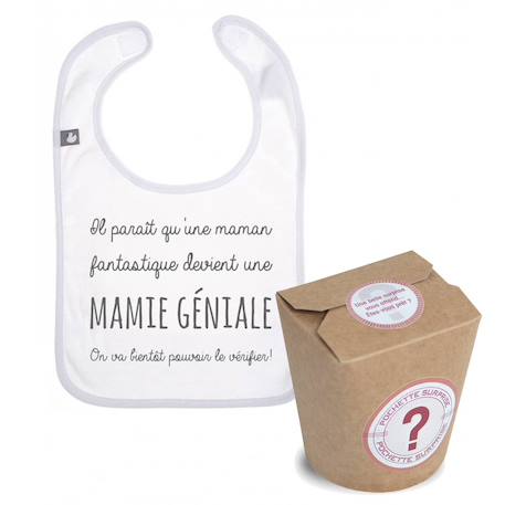 Pochette surprise annonce de grossesse -  une mamie géniale Blanc 1 - vertbaudet enfant 