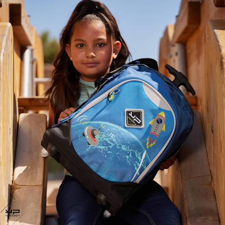 Sac à dos à roulettes objectif lune Bleu 2 - vertbaudet enfant 