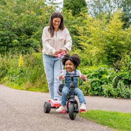 Tricycle  évolutif 4 en 1 dino métal Noir - rose 2 - vertbaudet enfant 