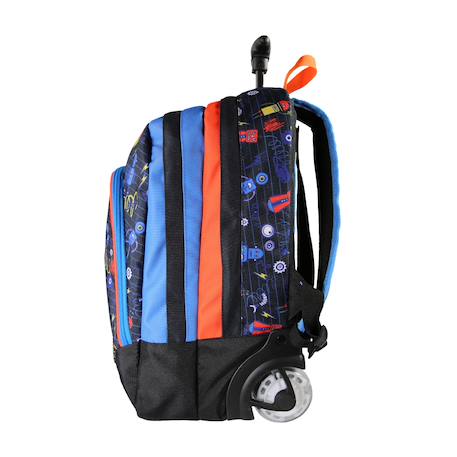 Sac à dos à roulettes primaire robot Noir 3 - vertbaudet enfant 