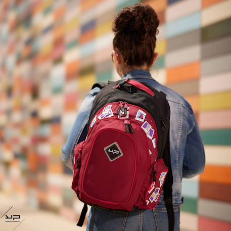 Sac à dos recyclé dos réglable insta Rouge 2 - vertbaudet enfant 