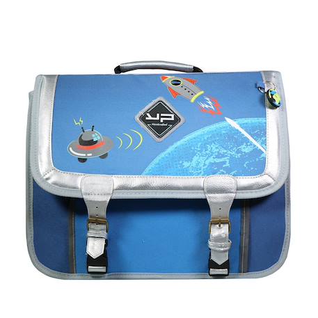 Cartable scolaire 38cm recyclé objectif lune Bleu 1 - vertbaudet enfant 