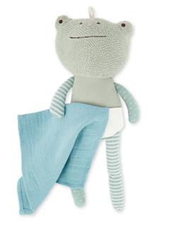 Jouet-Premier âge-Peluche souris avec doudou, crocheté - 33 cm