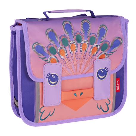 Cartable maternelle 32 cm recyclé paon Violet 1 - vertbaudet enfant 