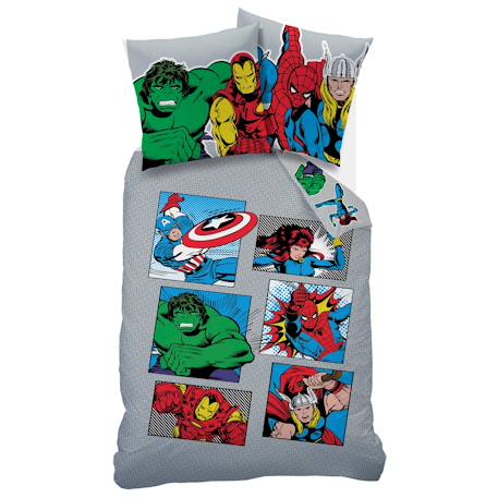 Parure de lit 100% coton, marvel home comics super-héros Gris 3 - vertbaudet enfant 