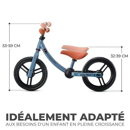 Draisienne enfant sans pédale dès 3 ans – guidon et selle réglables – modèle 2way next Bleu+Menthe+Noir+Rose+Vert 4 - vertbaudet enfant 