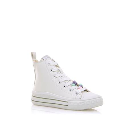 Sneakers filles synthétique lacets Blanc 2 - vertbaudet enfant 