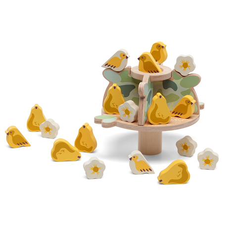 Jeu d'équilibre arbres et oiseaux Jaune 1 - vertbaudet enfant 