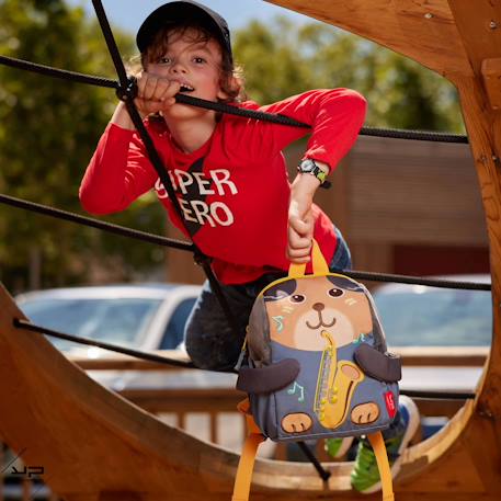 Sac goûter recyclé ourson Multicolore 2 - vertbaudet enfant 