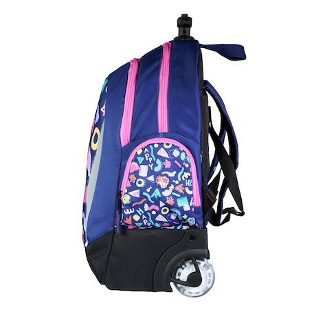 Sac à dos scolaire à roulettes doodle Multicolore 3 - vertbaudet enfant 