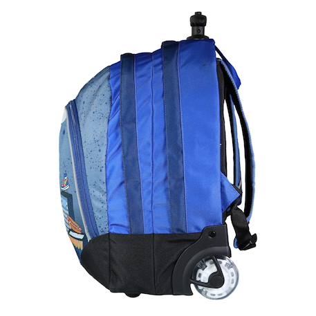 Sac à dos scolaire à roulettes monster Bleu 3 - vertbaudet enfant 