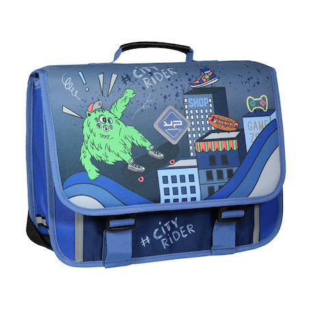 Cartable scolaire primaire monster Bleu 2 - vertbaudet enfant 