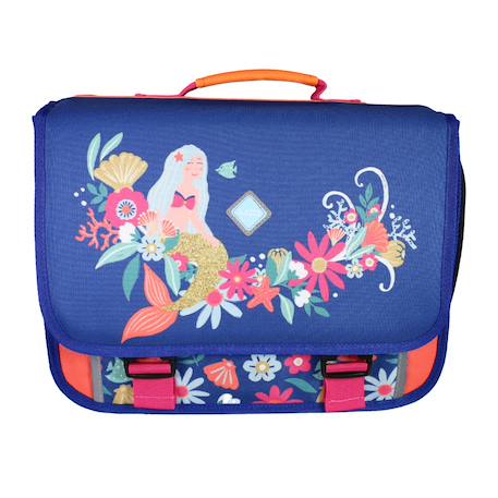 Cartable scolaire primaire sirène 38cm Bleu 1 - vertbaudet enfant 