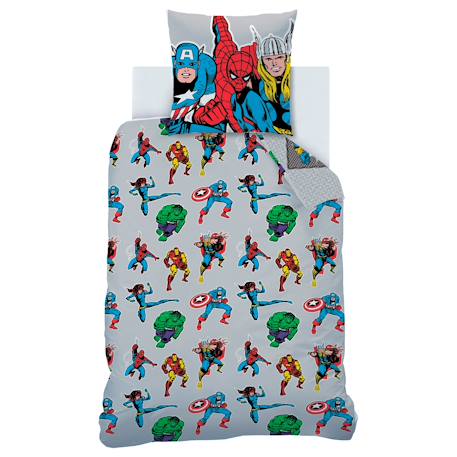 Parure de lit 100% coton, marvel home comics super-héros Gris 4 - vertbaudet enfant 