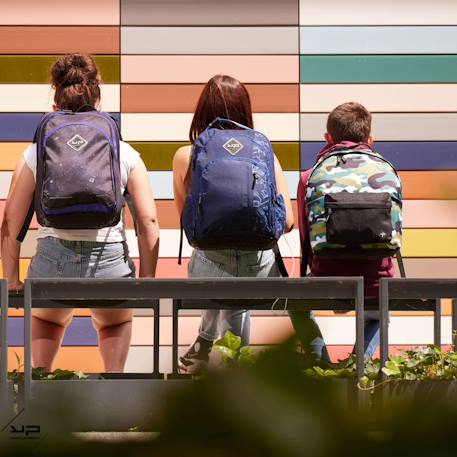 Sac à dos recyclé ordi usb typo Bleu 2 - vertbaudet enfant 