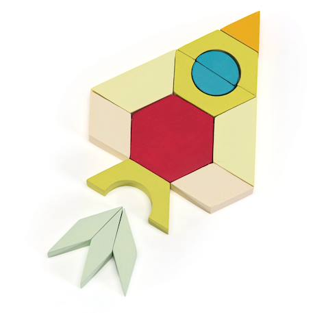Formes géométriques mosaïque 125 pcs Blanc 3 - vertbaudet enfant 